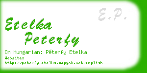 etelka peterfy business card