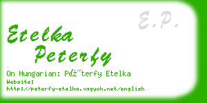 etelka peterfy business card
